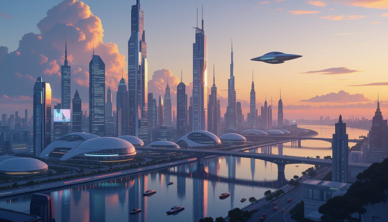 Futuristic Metropolis: Sustainable Architecture in Cyberpunk...