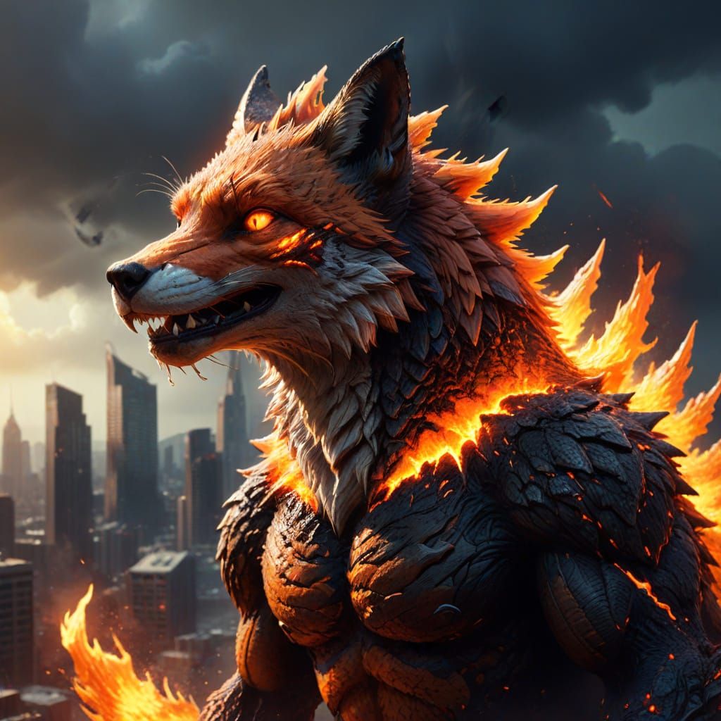 Godzilla Fox Concept Art: Destroyed Cityscape