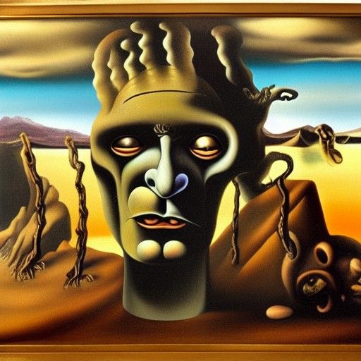 Surreal Frankenstein in Salvador Dali Style