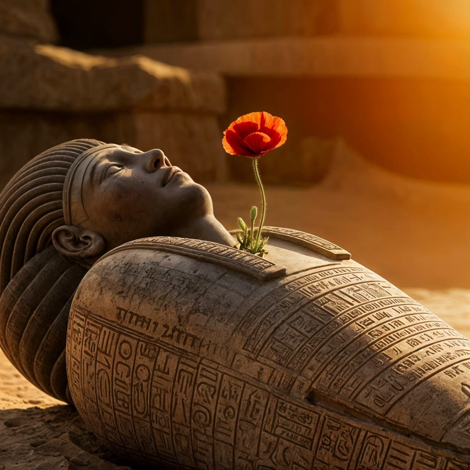 Poppy Blooms on Pharaoh's Tomb