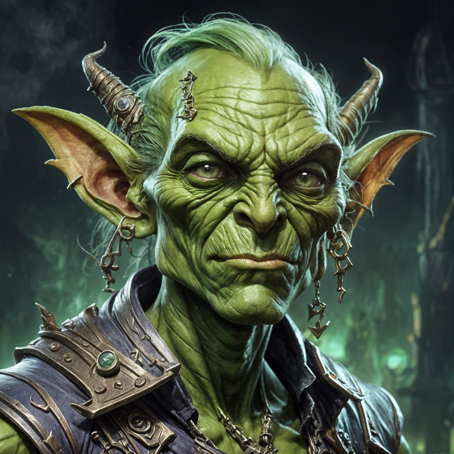 Green Goblin with Ear Piercing