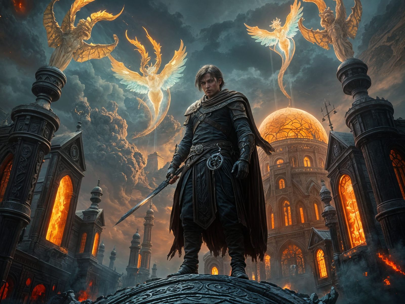 Mystical Fantasy Book Cover in 3D