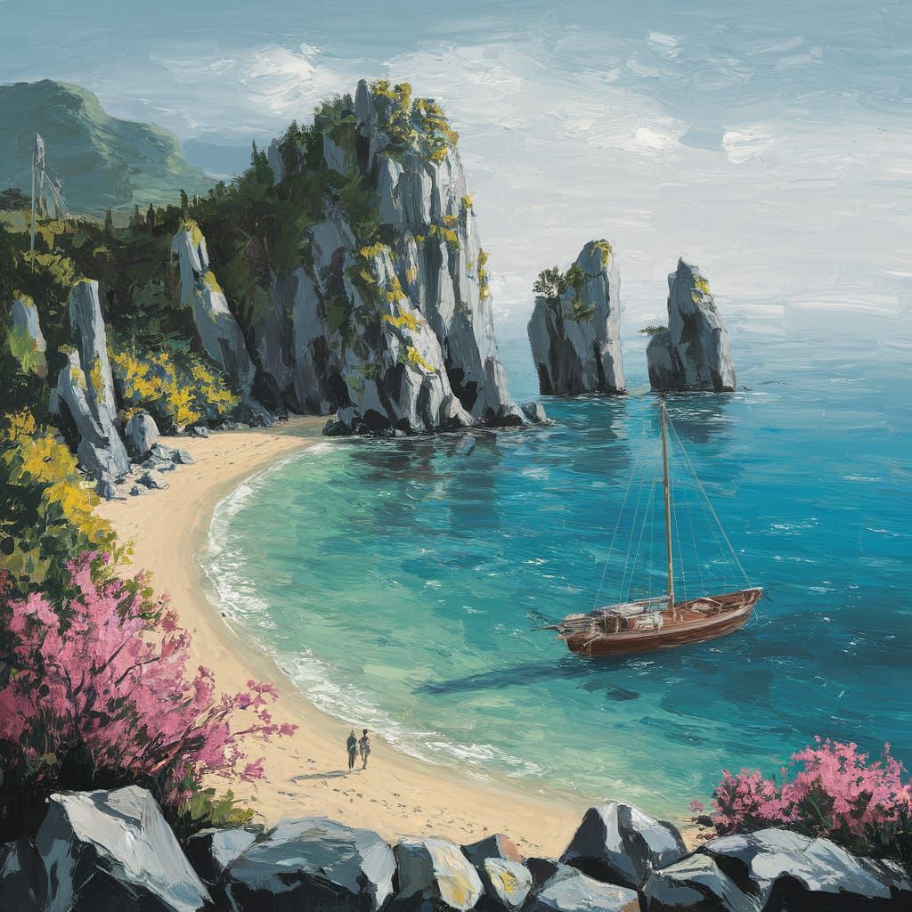 Abstract Surrealism Family Painting in Dark Academia Style