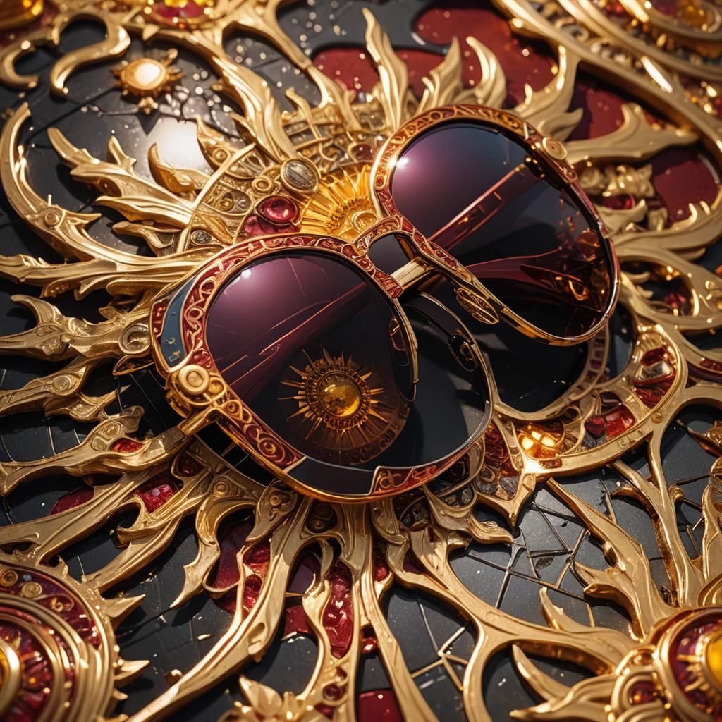 Sun-Shaped Sunglasses Concept Art in Unreal Engine 5