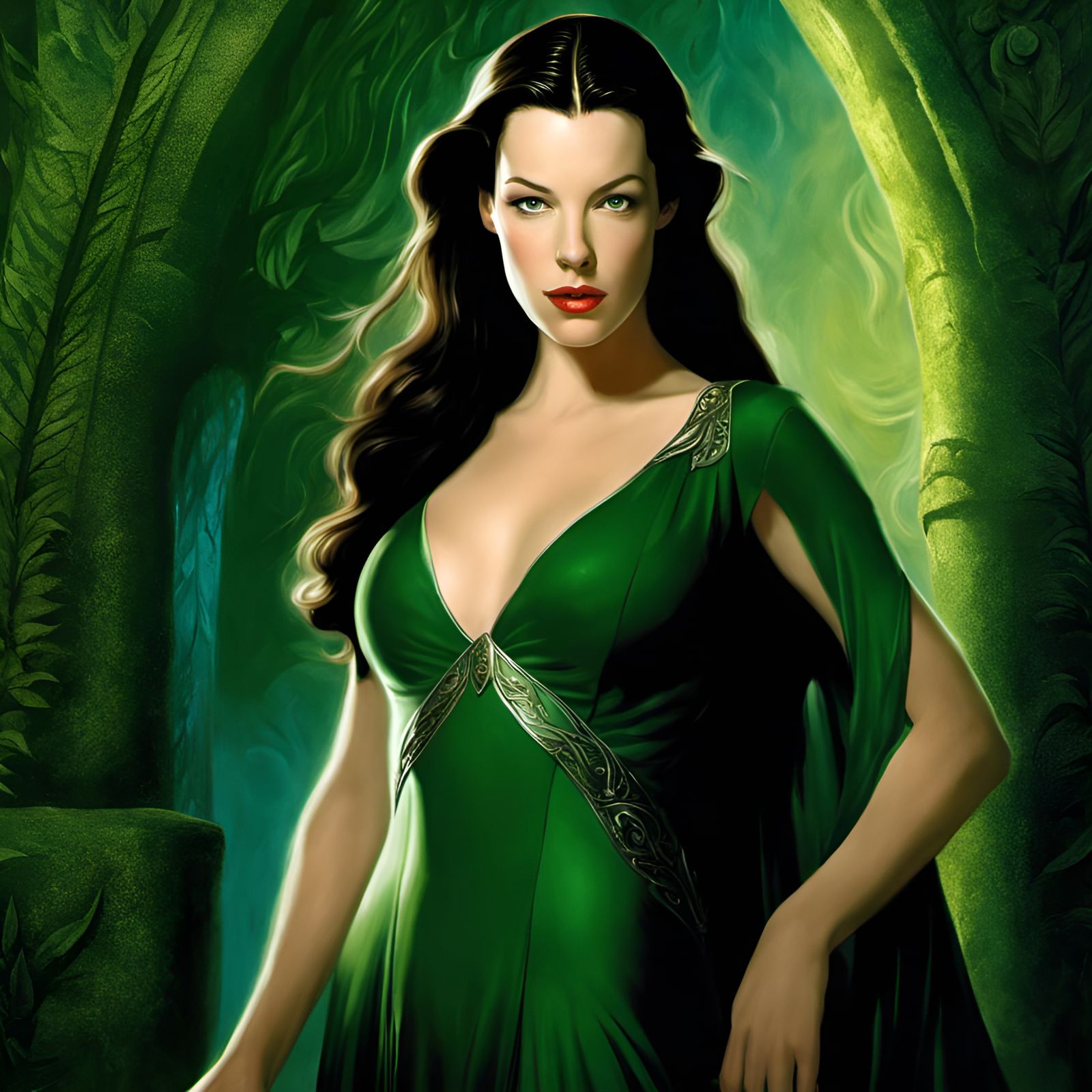 Liv Tyler as Alluring Arwen, Detailed Painting