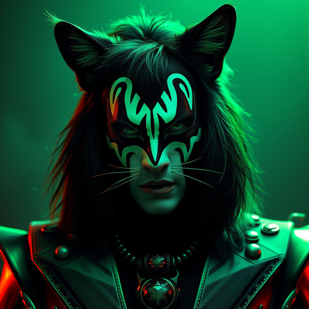 The Catman Portrait in Art Nouveau Style