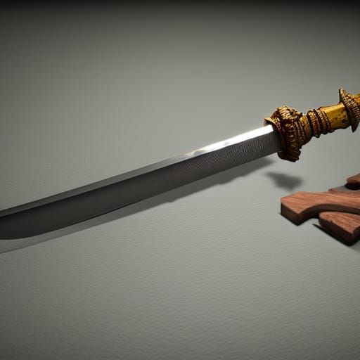 Weaponsmith Forging a Sword in Sharp Focus