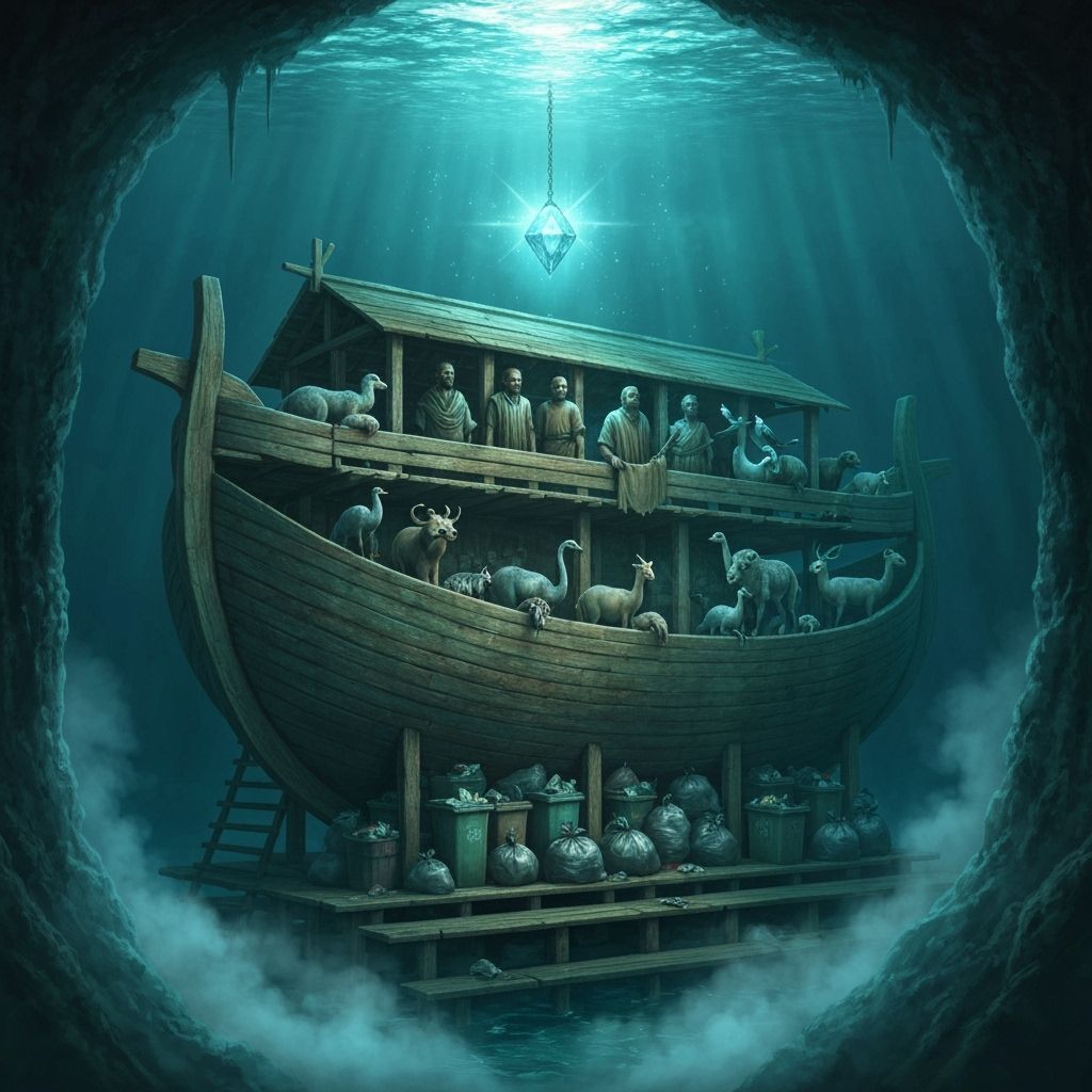 Submerged Ark of Trash, Animals, and Men