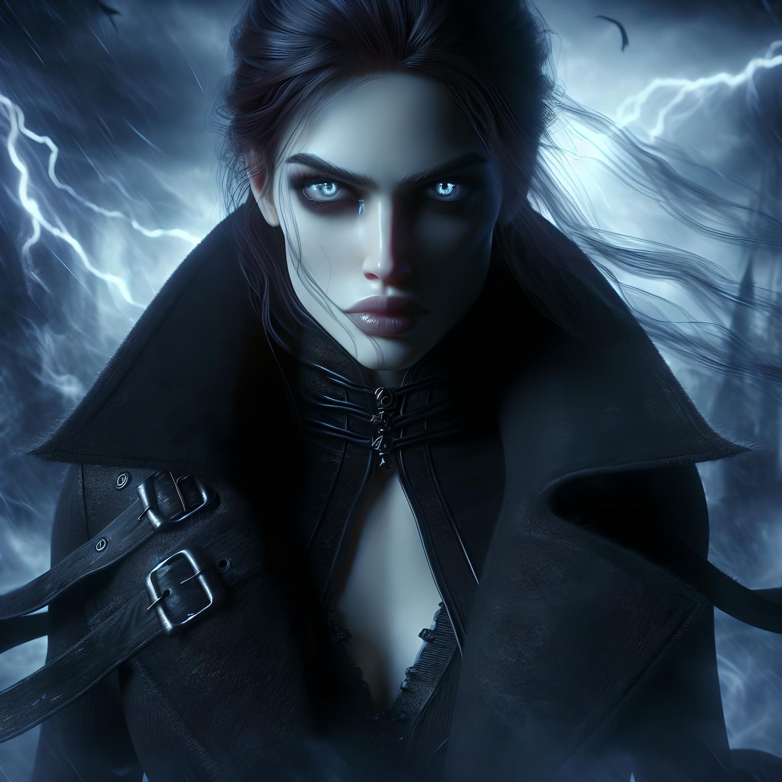 Ominous Vampire Assassin in Dark Fantasy Style