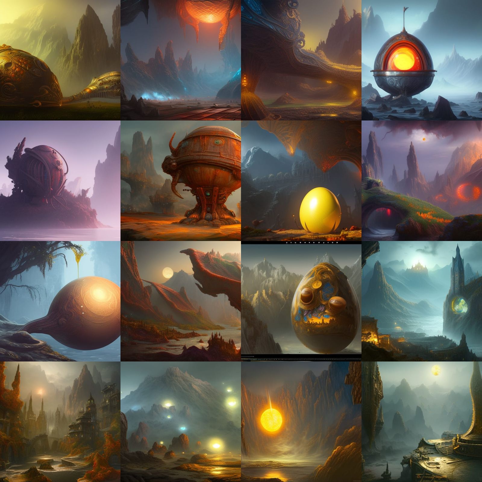 Fantastical Egg Matte Painting in Unreal Engine