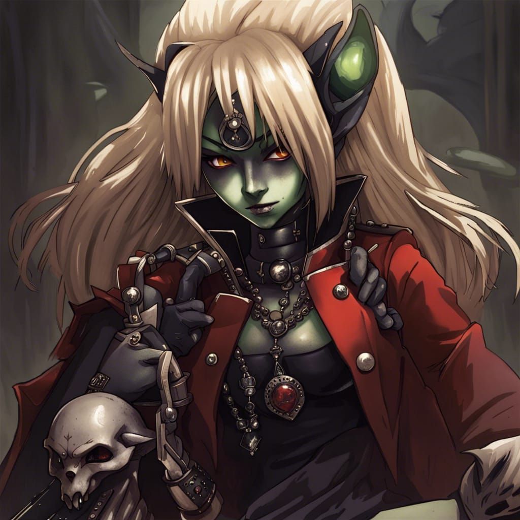 Anime Goblin Girl as Adepta Sororitas Fox