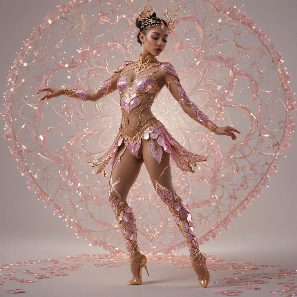 Dancer with Fractal Hearts: Digital Concept Art