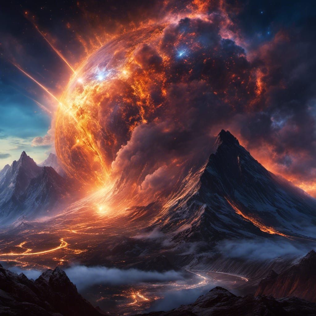 Hyperrealistic Thunderstorms on Jupiter: Epic Oil Painting