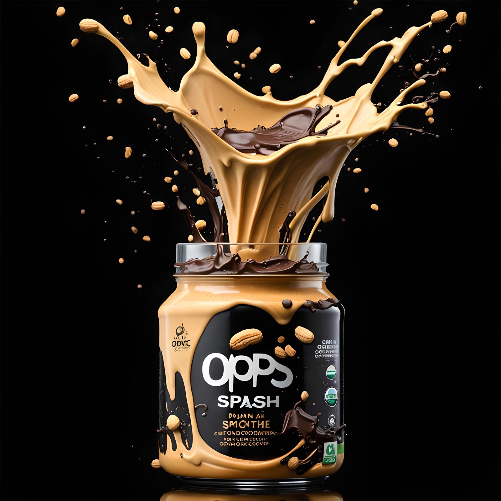 Oops Splash Of Organic Peanut Butter Banana Choc Smoothie.