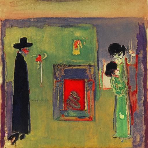 Vampire's Gift: Abstract Impressionist Portrait