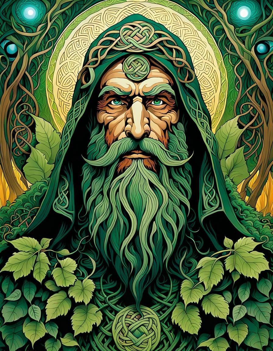 Norse God of Wilderness Forest with Cosmic Radiance