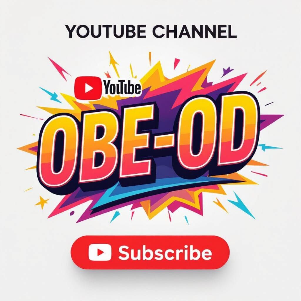 Vibrant YouTube Channel Subscription Graphic for obe_OD