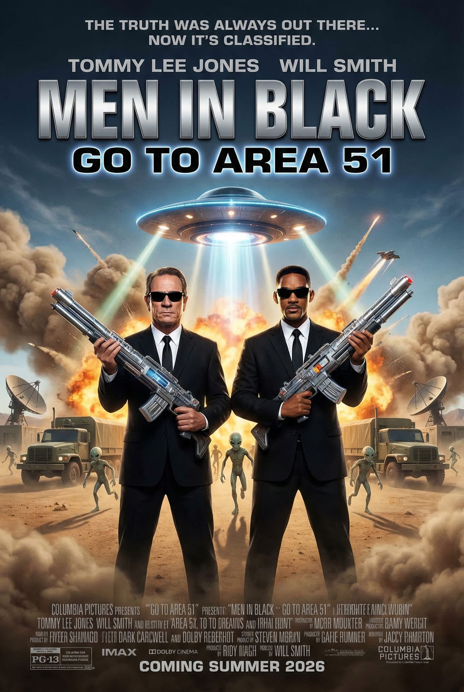 Men in Black Agents at Area 51 Movie Poster