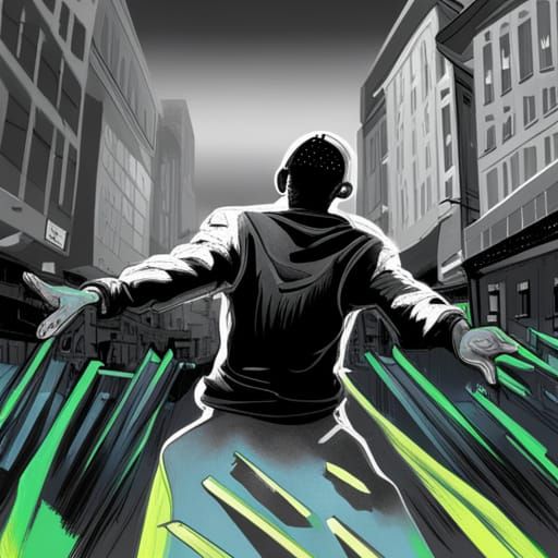 Rapper in the ghetto, Thug life,  gang banging,  street life