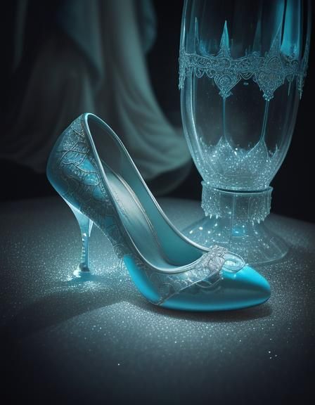 Hyperrealistic Cinderella with Glass Slipper