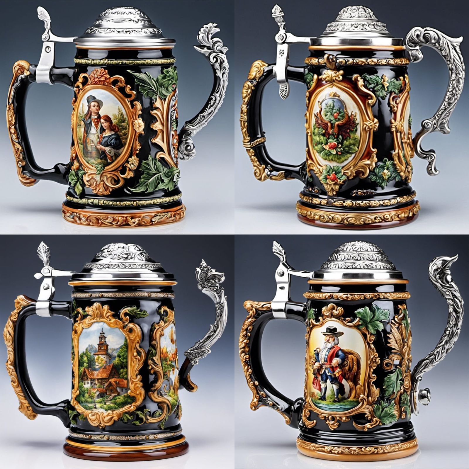 A beautiful authentic German beer stein mug, extremely reali...