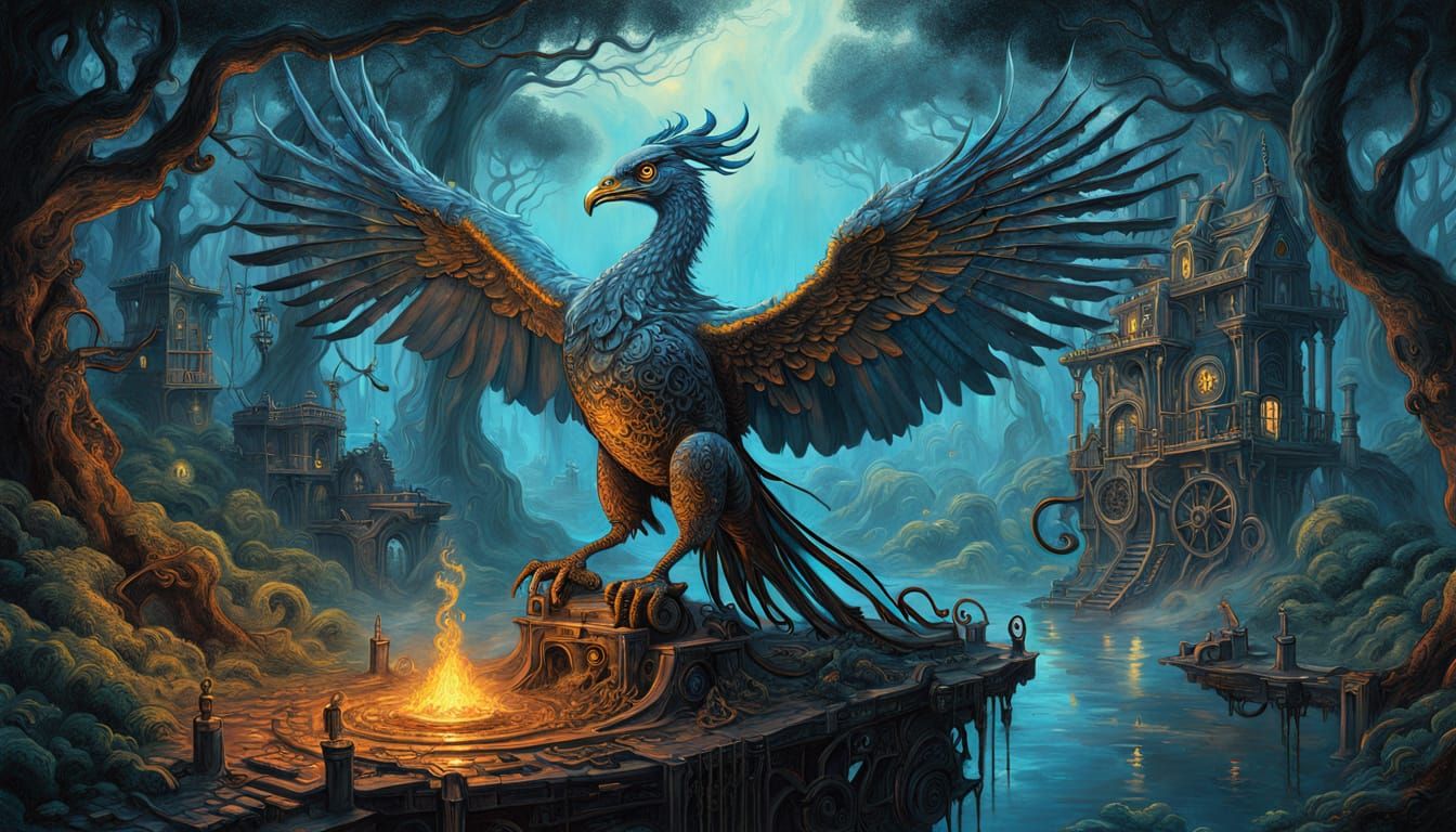 Mechanical Forest with Chrome Phoenix