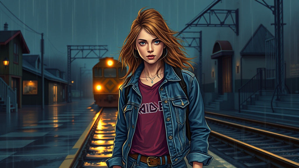 Lonely Small Town Girl Embarks on Midnight Train Journey, In...