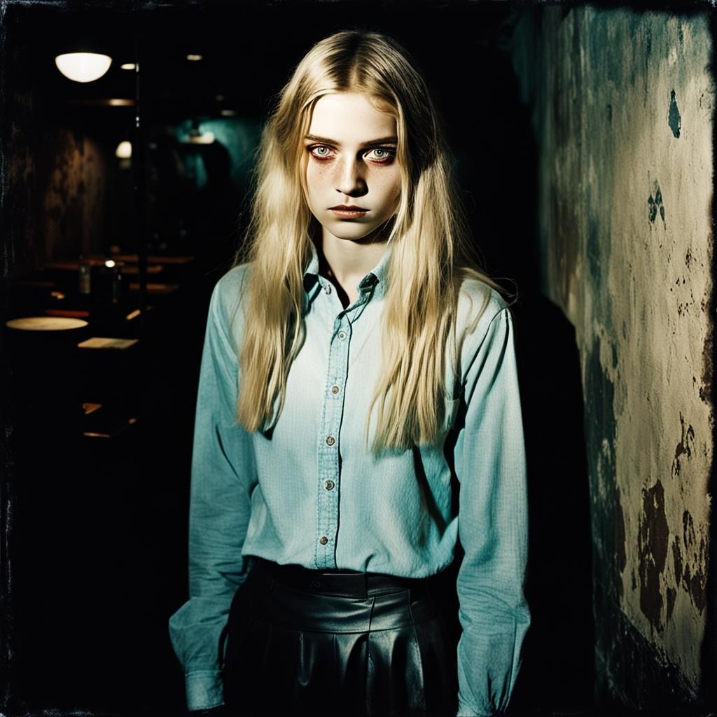 High-Contrast Portrait in Lith Argenta Style