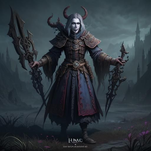 Male Annis Hexblood Hag: Detailed Fantasy Art