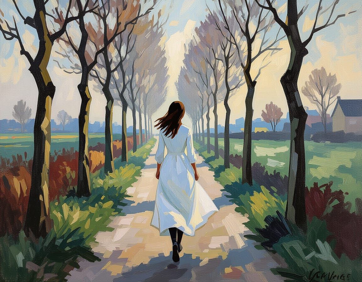 A Walk Between Trees