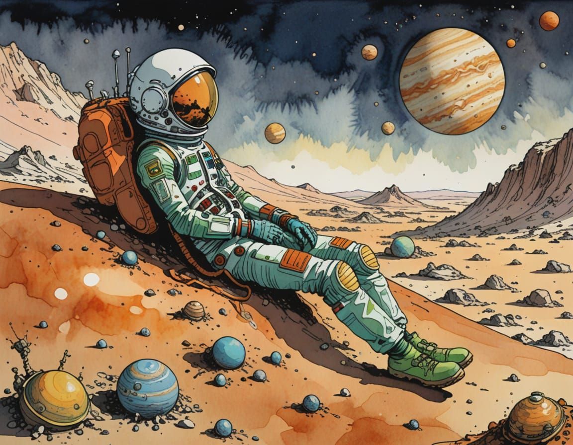 Martian Explorer Basks in Jupiter's Light