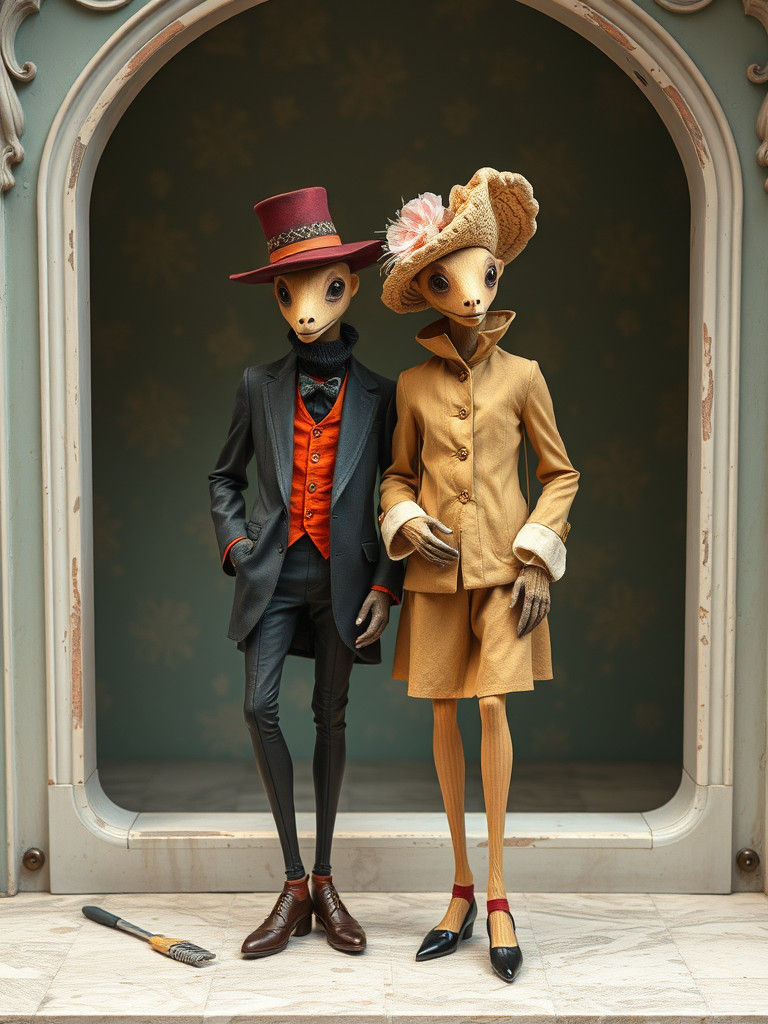 Anthropomorphic Fashion House in Boogie Woogie Style