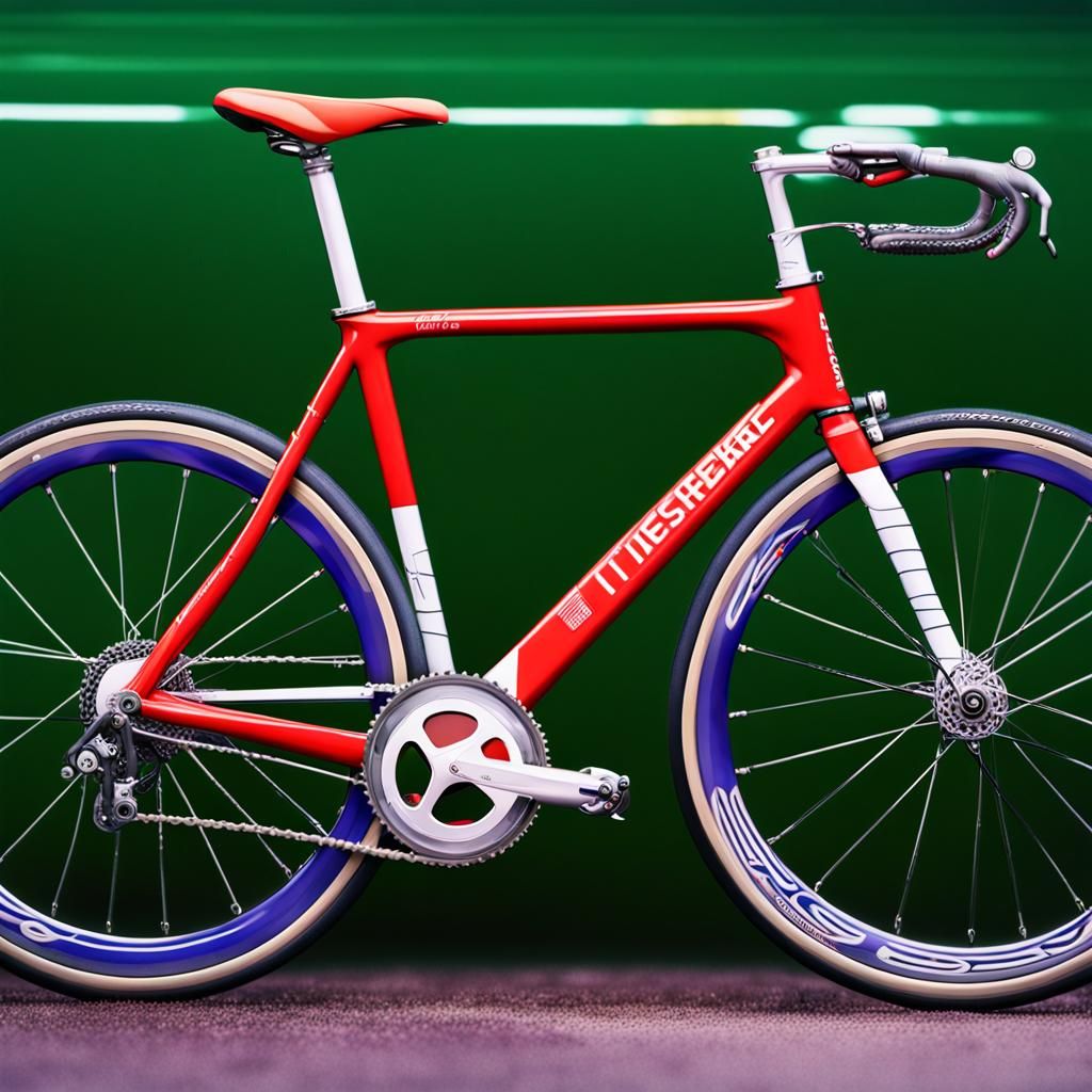 1980s Time Trial Bicycle in Anime Style