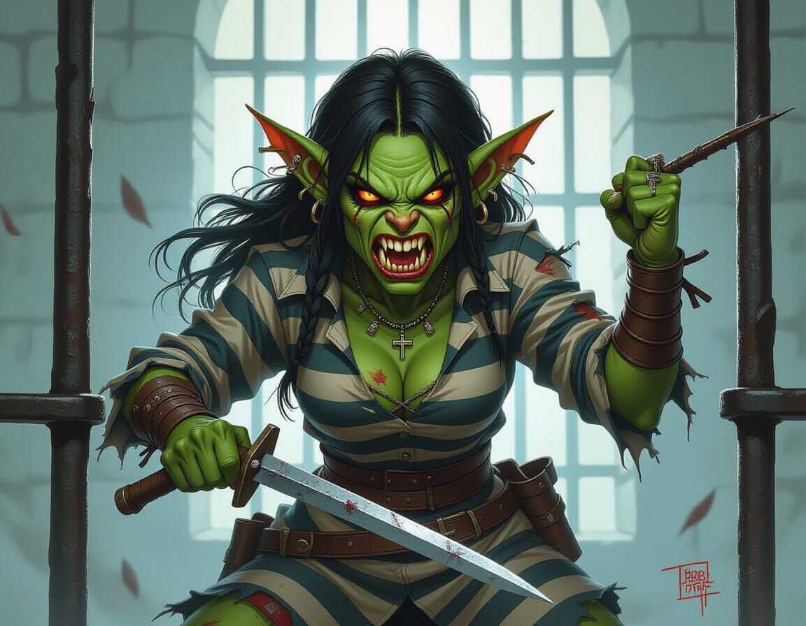 Ferocious Goblin Inmate With Shiv