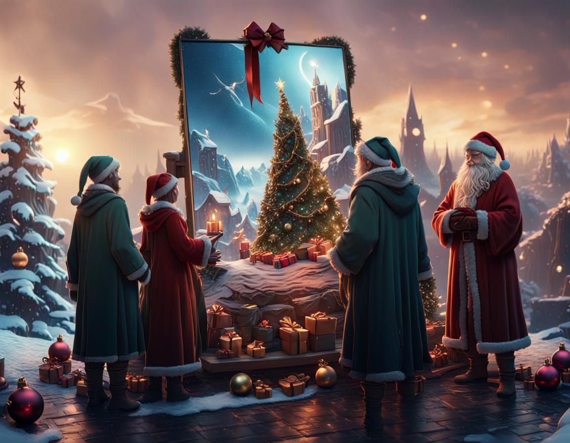 Festive Christmas Fantasy Concept Art