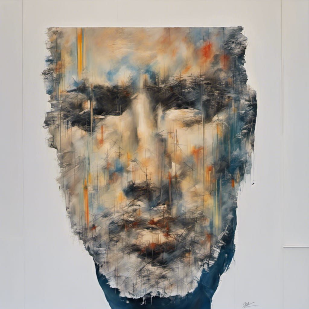 Blizzard Freezing Monastic Sanctuary in Acrylic Ink Style