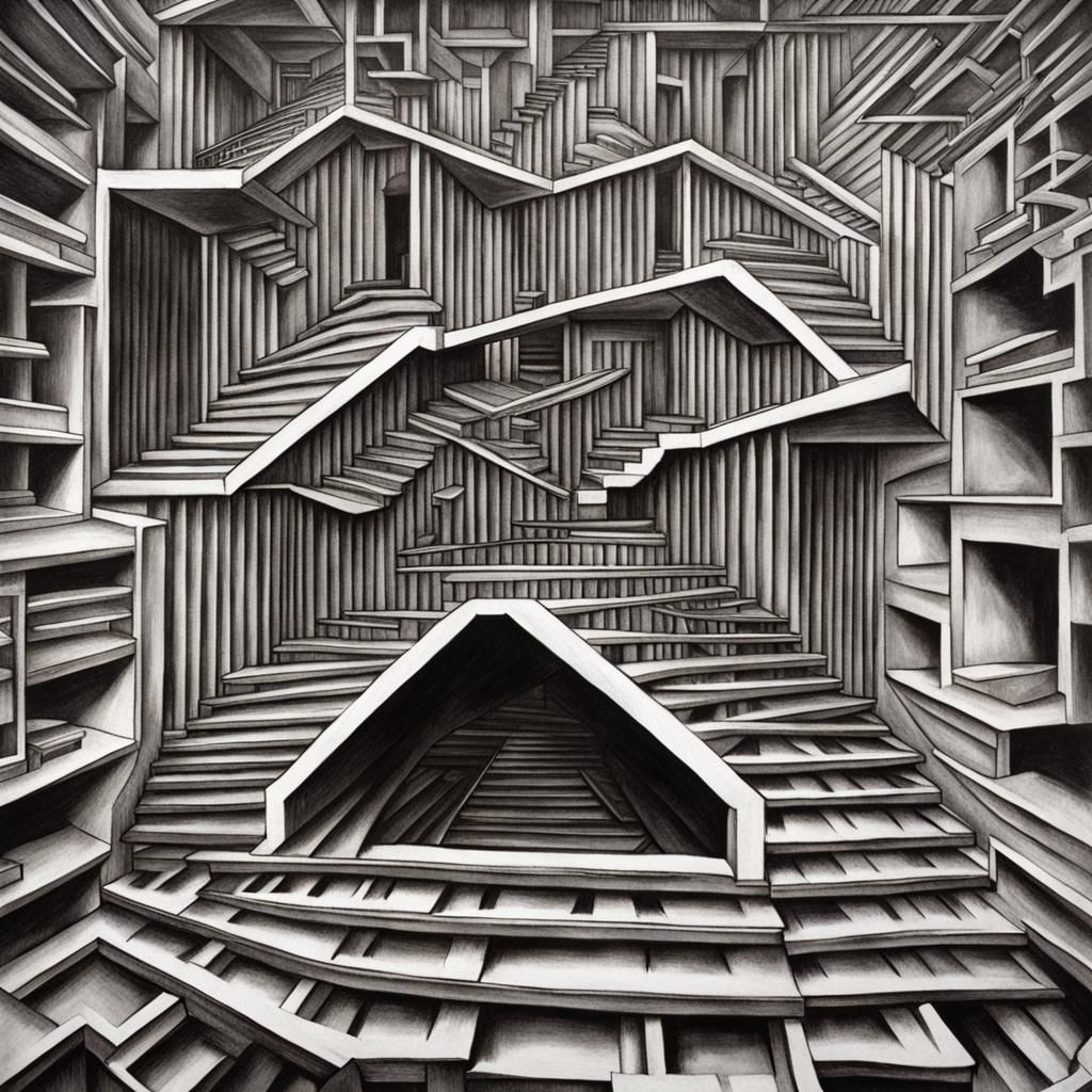 Escher-Style Infinite Staircase Illusion