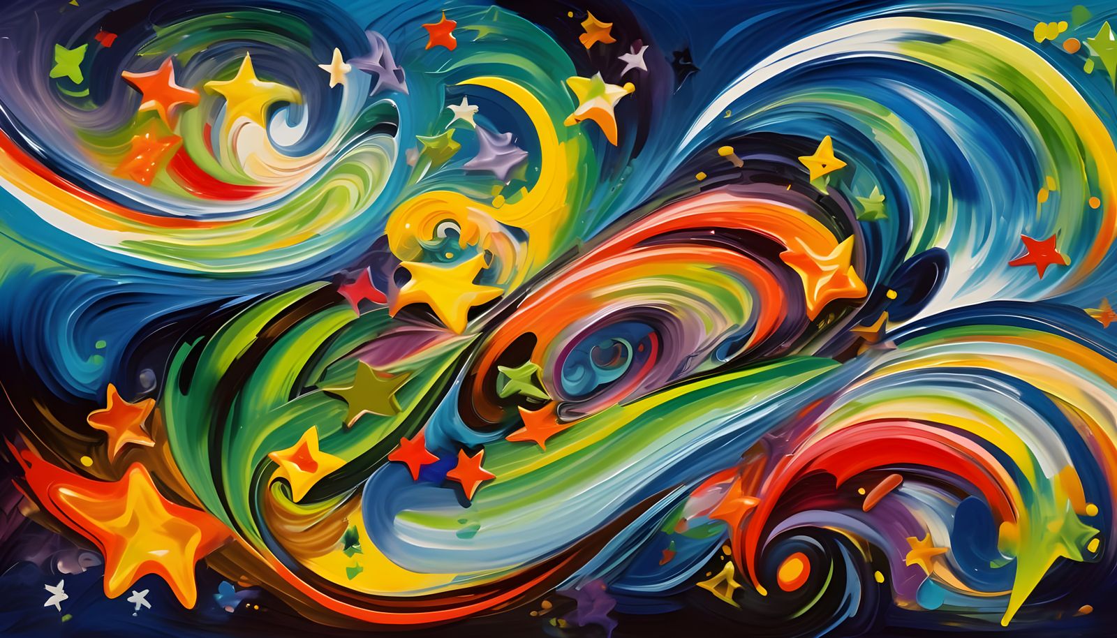 Vast Helical Vortex Maelstroms with MultiPatterned Stars