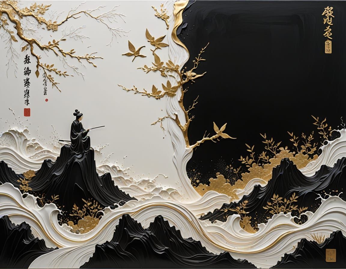 Modern Decorative Art: Figure Remaking Futures with Gold Acc...