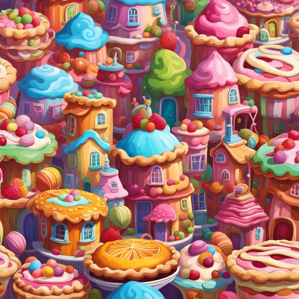 Candyland: A Whimsical World of Pie Houses