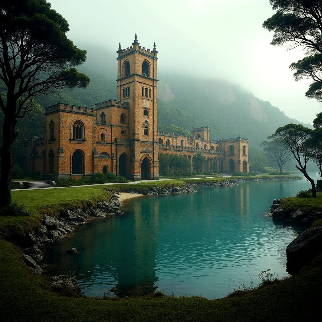 Tasmanian Coastline Fortress in Weathered Sandstone