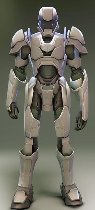 Armored Sci-Fi Soldier Concept Art