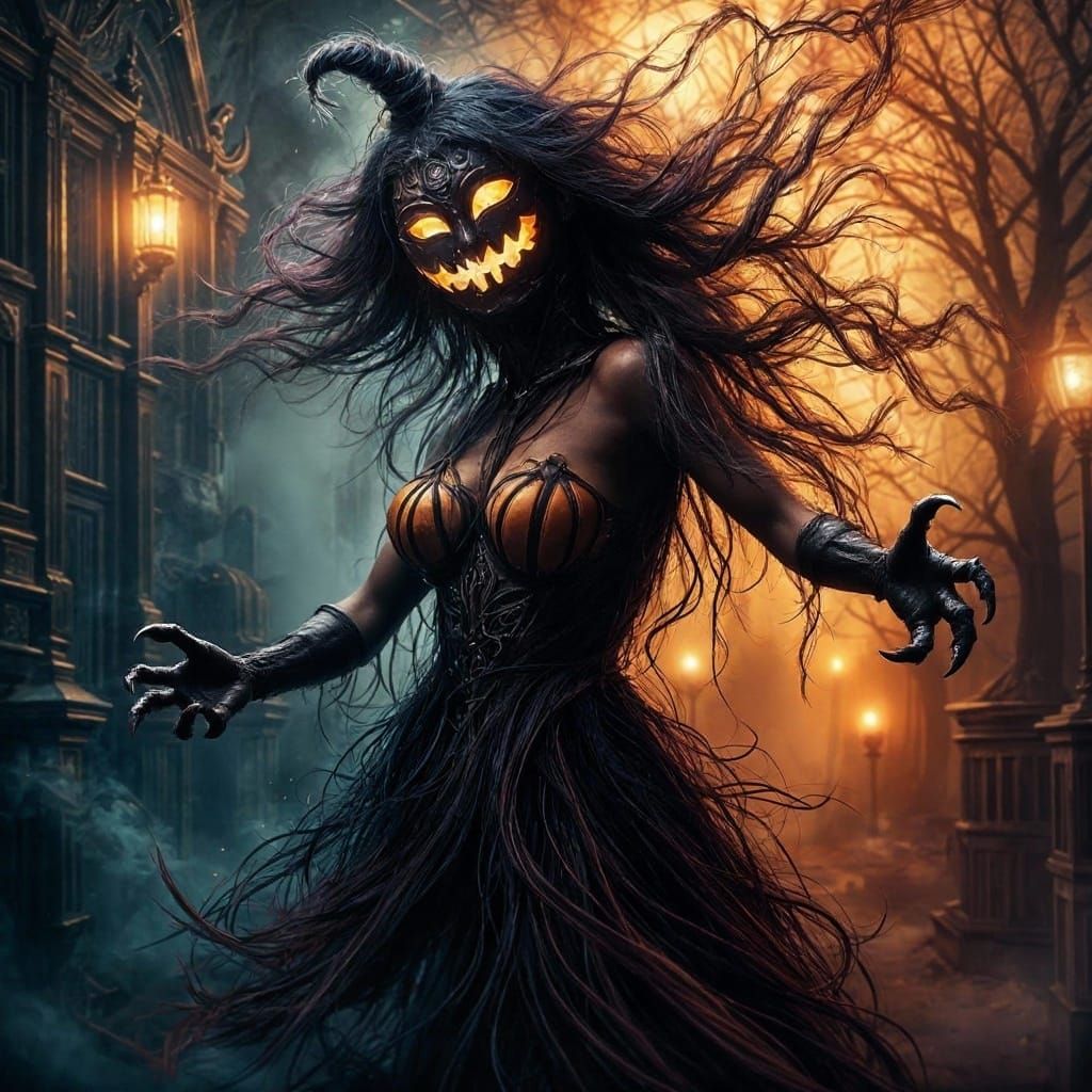 Beautiful Woman in Dramatic Splash Art Style