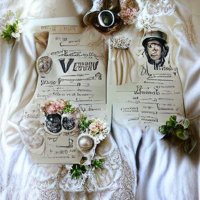 Victorian dressed style wedding