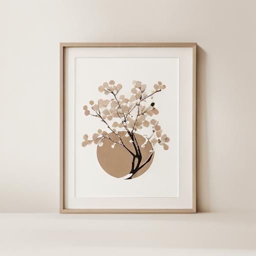 Japandi art combines the minimalist aesthetic of Japanese de...