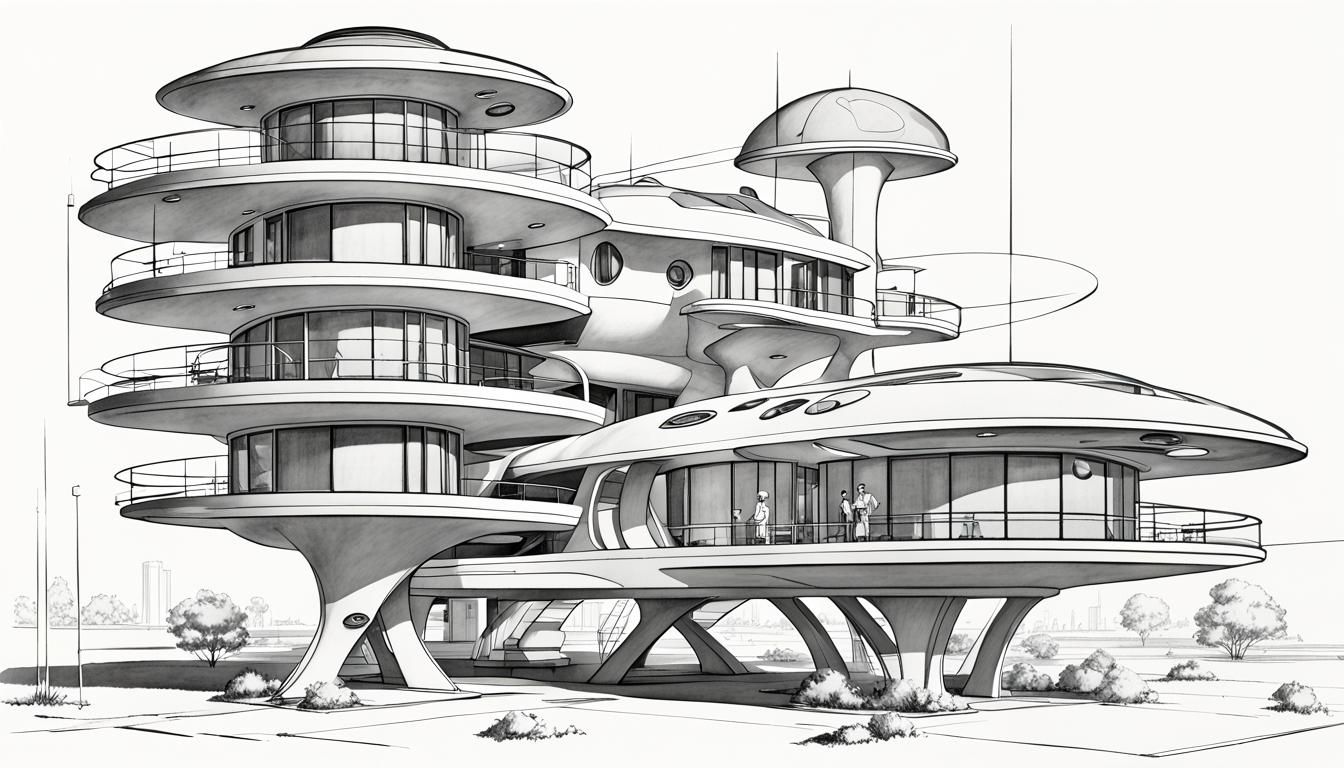modern apartment building, unique, attractive,  appealing an...