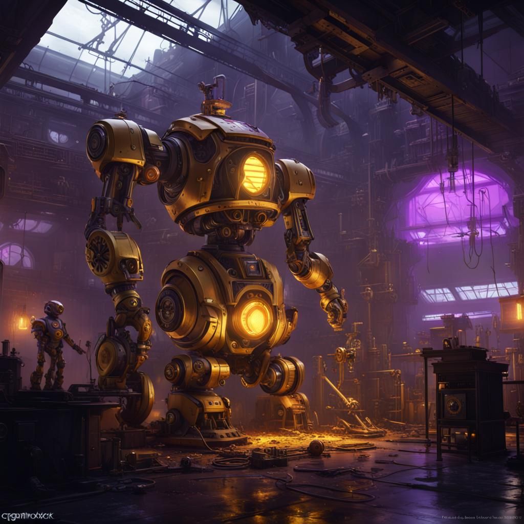 Robot Factory: Dark Fantasy Concept Art