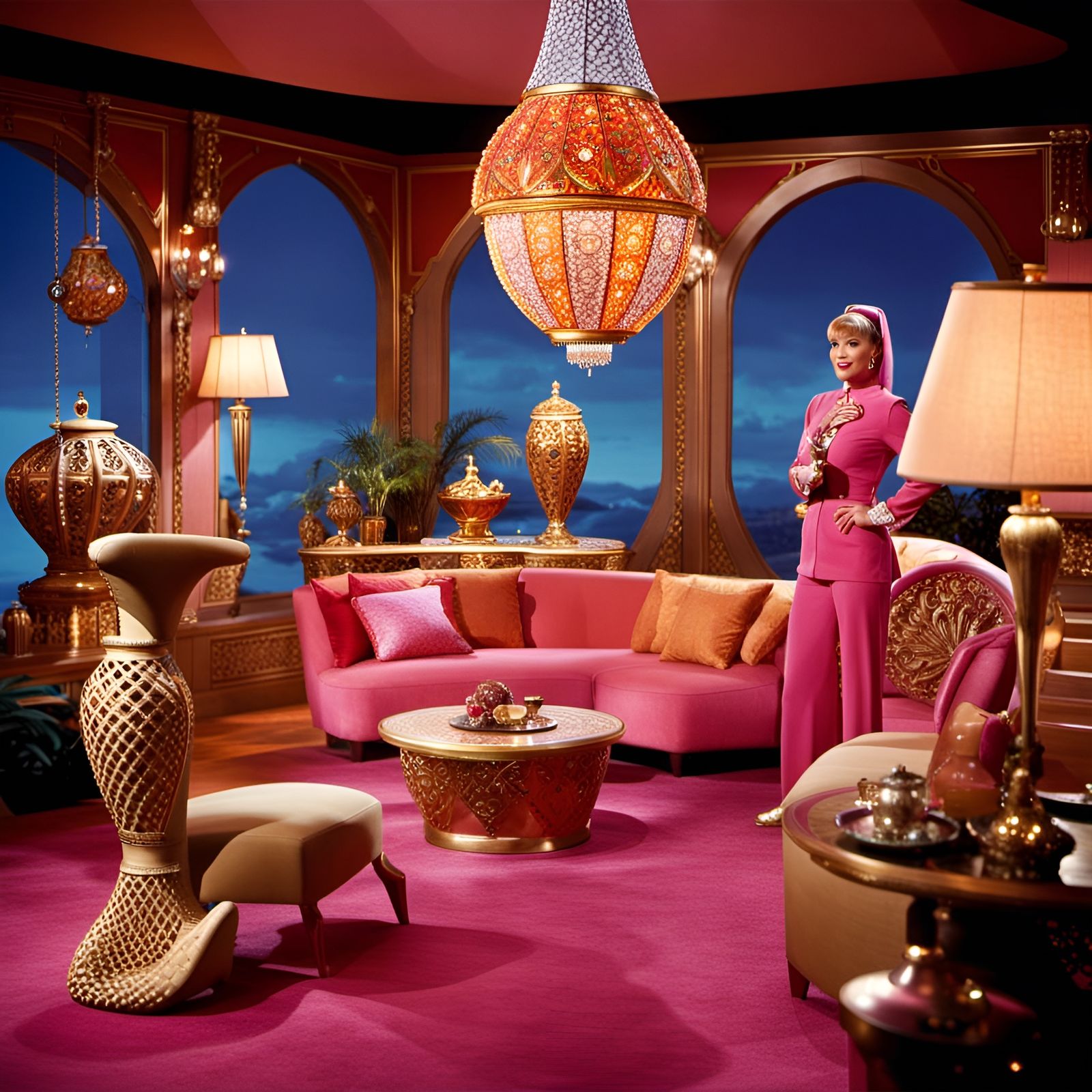 I Dream of Jeannie in Her Lamp Home