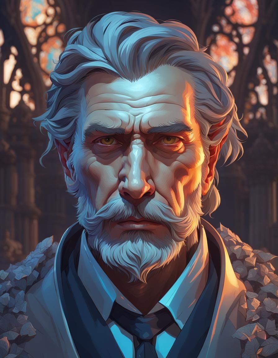 Detailed Portrait of Morally Grey Man