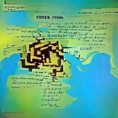 Surreal Map Inspired by Dadaist Art